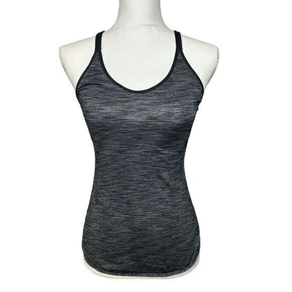 Lululemon What The Sport Tank Top Women's Size 4. Black Gray Pullover Razorback